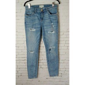 Current Elliott The Stiletto Skinny Jeans Distress